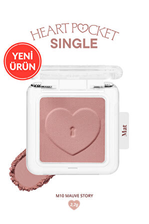 Kişiselleştirilebilir Mat Tekli Far PERIPERA Heart Pocket Single (M10 Mauve Story)