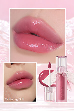 Doğal Tonlarda, Uzun Süre Kalıcı, Işıltılı Tint PERIPERA Water Bare Tint (#15 Buying Pink)