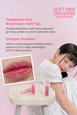 Doğal Tonlarda, Uzun Süre Kalıcı, Işıltılı Tint PERIPERA Water Bare Tint (#15 Buying Pink)