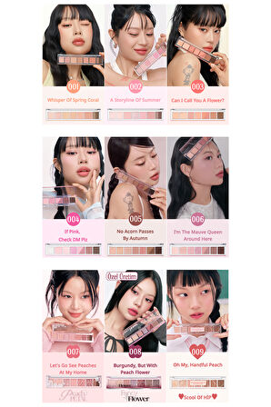 Mat, Işıltılı, Simli Yoğun Pigmentli Far Paleti PERIPERA All Take Mood Palette 009 OhMyHandful Peach