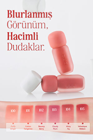 Blur Efekti Veren, Kadife Bitişli, Dolgunlaştırıcı Tint CLIO Volumate Blur Tint 102 Bouncy Berry