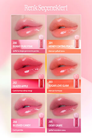 Pigmentli, Parlak Bitişli Dolgunlaştırıcı Lip Gloss CLIO Volumate Gloss 203 Sugar Love Glam