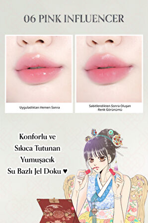 Su Bazlı, Ağırlık Hissi Oluşturmayan, Jel Dokulu Tint PERIPERA Ink Jellable Tint (06 Pink influencer)(Palace Ver)