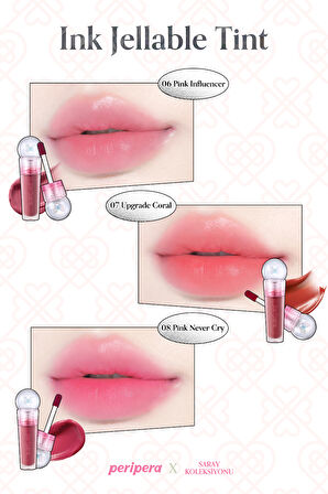 Su Bazlı, Ağırlık Hissi Oluşturmayan, Jel Dokulu Tint PERIPERA Ink Jellable Tint (06 Pink influencer)(Palace Ver)