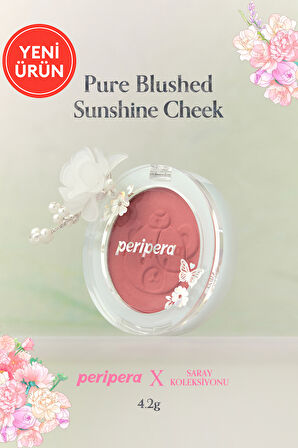 Yumuşak ve Nemli Dokulu Allık PERIPERA Pure Blushed Sunshine Cheek (#28 Romantic Rose) (Palace Ver)