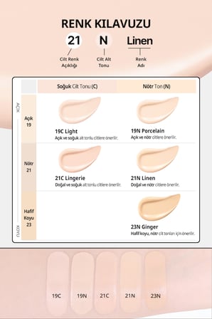 CICA İçerikli, Yüksek Kapatıcı Yarı Mat CLIO Kill Cover Founwear Cushion Set (23N Ginger) SPF40PA++