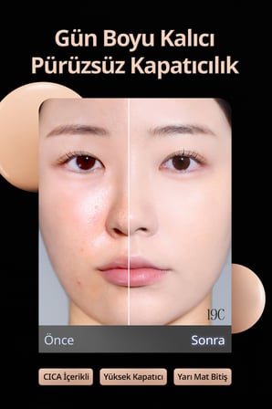 CICA İçerikli, Yüksek Kapatıcı Yarı Mat CLIO Kill Cover Founwear Cushion Set (21C Lingerie) SPF40PA++