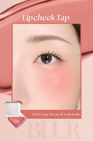 Dudak ve Yanak Renklendirici, Pürüzsüz Mat Balm CLIO Essential Lipcheek Tap Blur (04 Petal Cream)