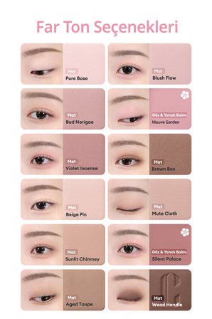 Hafif Dokulu Yoğun Renklere Sahip Göz Farı Paleti CLIO Pro Eye Palette Air (20 Maehwa Ribbon)