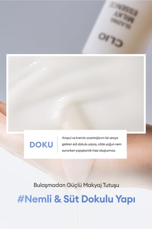 Pirinç PDRN, Hyalüronik Asit Ve Peptit İçerikli Nemlendirici Makyaj Öncesi Esansı – Makyaj Bazı CLIO Glazing Milky Essence