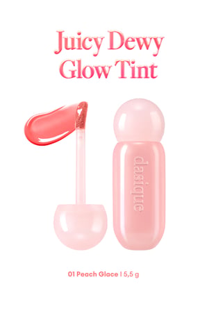Parlak Bitişli & Hafif Renkli Nemlendirici Etkili Tint DASIQUE Juicy Dewy Glow Tint (01 Peach Glace)