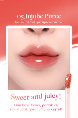 Parlak Bitişli &Hafif Renkli Nemlendirici Etkili Tint DASIQUE Juicy Dewy Glow Tint (05 Jujube Puree)
