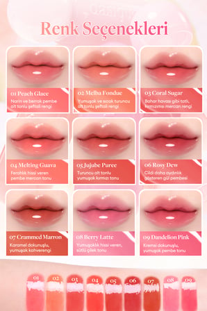 Parlak Bitişli & Hafif Renkli Nemlendirici Etkili Tint DASIQUE Juicy Dewy Glow Tint (06 Rosy Dew)
