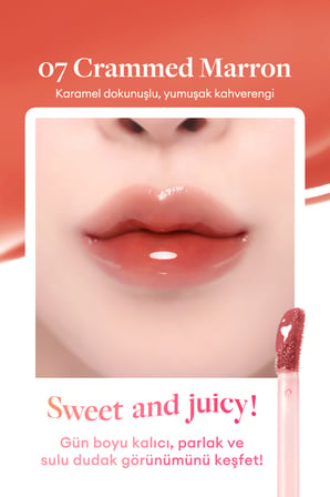 Parlak Bitişli&Hafif Renkli Nemlendirici EtkiliTint DASIQUE Juicy Dewy Glow Tint (07 Crammed Marron)