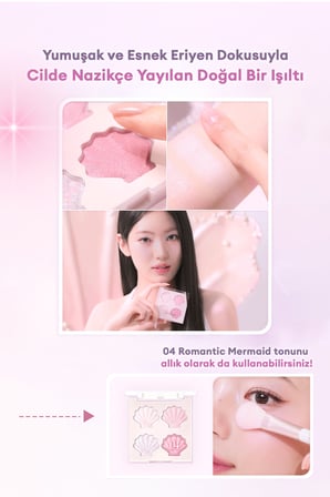 Çok Boyutlu Işıltı Sunan Jel Aydınlatıcı DASIQUE Shine Glowy Highlighter Palette #01 Twinkle Mermaid