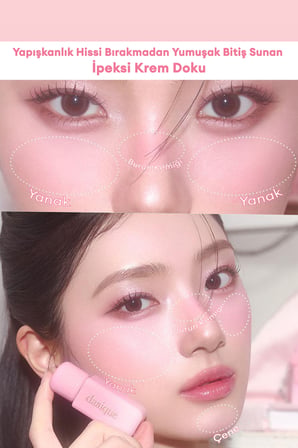İpeksi Bitiş Sunan Hafif Yapılı Likit Allık DASIQUE Silky Veil Blush (#02 Sweetie Ribbon)