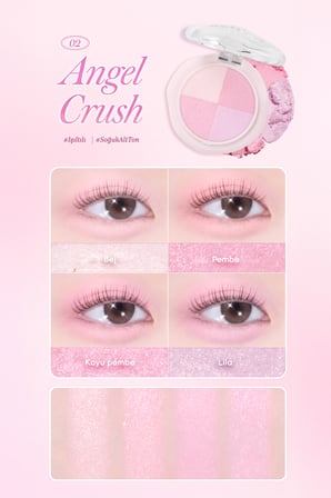 Işıltılı, Yumuşak Yapılı, Dökülme Yapmayan 4lü Far Paleti DASIQUE Multi Quad Shadow (02 Angel Crush)