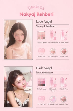 Işıltılı, Yumuşak Yapılı, Dökülme Yapmayan 4lü Far Paleti DASIQUE Multi Quad Shadow (02 Angel Crush)