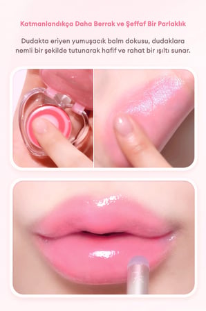 Renkli Parlak Bitişli Nemlendirici Dudak Balmı DASIQUE Candy Rolling Pot (#01 Pink Frill)
