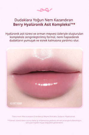 Dolgun Görünüm Kazandıran, Parlak, Besleyici, Renkli Dudak Serumu CLIO Glaze Lip Serum 01 Soft Fig