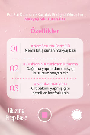 Skualane, Peptit İçeren Nem Serumu Dokulu Pürüzsüzleştirici Makyaj Bazı CLIO Glazing Prep Base