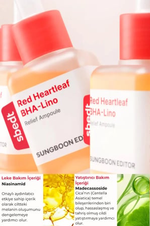 Sungboon Red Heartleaf BHA-Lino Ampul - Dengeleyici Ampul 40ml