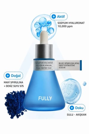 Blue Spirulina Hyal Deep Hydrating Serum - Mavi Spirulina ve Hyaluronik Asit Nem Serumu