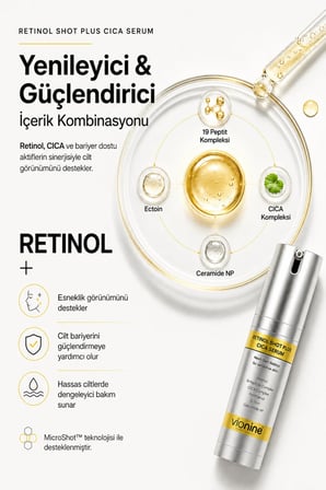 Vionine Gece Bakım Seti 2'li (SERUM SET) - Retinol Serum + Göz Kremi