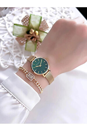 Ferrucci Minimal Kasa Hasır Ayarlanabilir Çelik Kordon Kadın Kol Saati