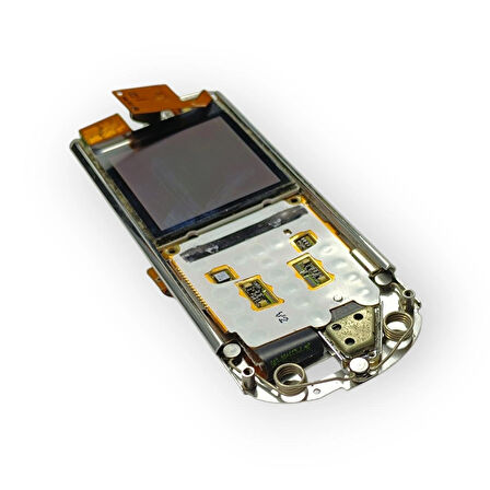 Nokia 8800 Sirocco Ekran Orta Kızaklı Kasa Kamera Nokia 8800 Sirocco Uyumlu Kızaklı Tuşbortlu Ekran