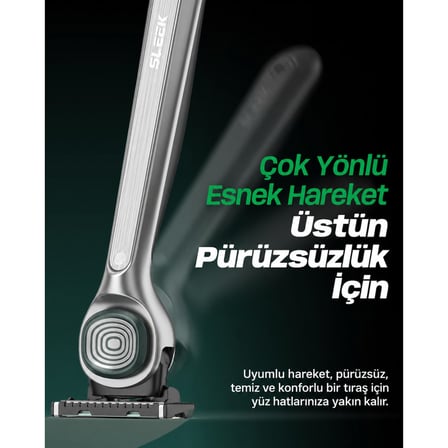 Dorco Pace 6 Sleek Multi-Flex 6 Bıçaklı Sistem Tıraş Makinesi 1 Sap + 2 Yedek Başlık