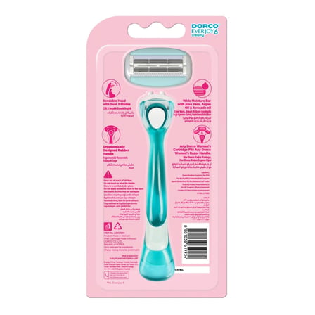 Dorco Everjoy 6 Bıçaklı Kadın Sistem Tıraş Makinesi 1 Sap + 1 Başlık