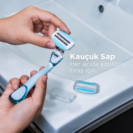 Dorco Everjoy 6 Bıçaklı Kadın Sistem Tıraş Makinesi 1 Sap + 1 Başlık