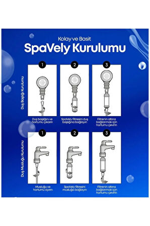 Spavely Gül Esanslı Duş Başlığı Filtresi Arıtması Güney Kore Menşei Klor Kireç Karşıtı Hoş Kokulu 150 gr