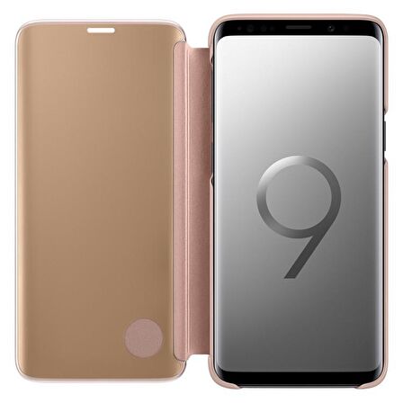 Galaxy S9 ile Uyumlu Clear View Kılıf Altın EF-ZG960CFEGWW