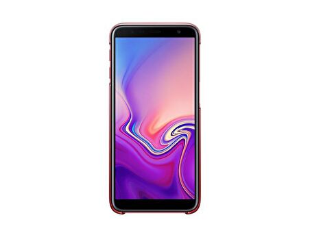 Galaxy J6 Plus ile Uyumlu Gradation Kılıf Kırmızı EF-AJ610CREGWW