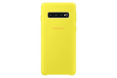 Galaxy S10 ile Uyumlu Kılıf Silicone Cover Sarı EF-PG973TYEGWW