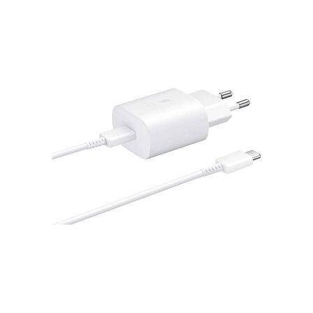 Samsung TypeC 25W Hızlı Şarj Aleti  EP-TA800XWEGWW Beyaz