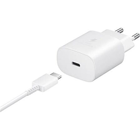 Samsung TypeC 25W Hızlı Şarj Aleti  EP-TA800XWEGWW Beyaz