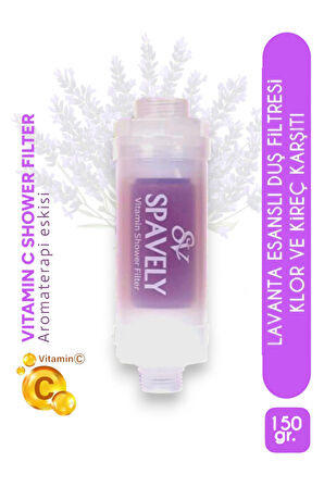 Spavely Lavanta Esanslı Duş Başlığı Filtresi Arıtması Güney Kore Menşei Klor Kireç Karşıtı Hoş Kokulu 150 gr