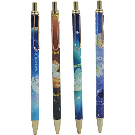 Unick Color Versatil Kalem Space Unicorn Klipsli 7469