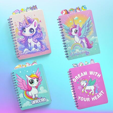 Unick Color Unicorn Seperatörlü A5 Defter