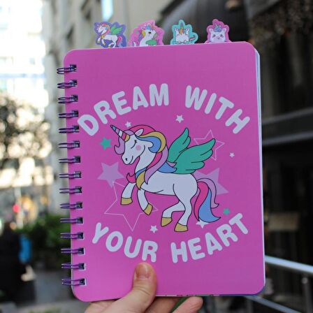 Unick Color Unicorn Seperatörlü A5 Defter
