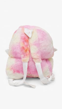 AKILLIELMA-TAROS KABARTMALI PELUŞ SIRT ÇANTASI PEMBE UNICK COLOR UNICORN ORTA BOY 7698