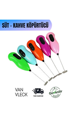 VAN VLECK Mini Süt Köpürtücü El Mikseri – Pilli Kahve Çırpıcı, Yumurta Karıştırıcı, Telli Blender