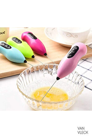 VAN VLECK Mini Süt Köpürtücü El Mikseri – Pilli Kahve Çırpıcı, Yumurta Karıştırıcı, Telli Blender