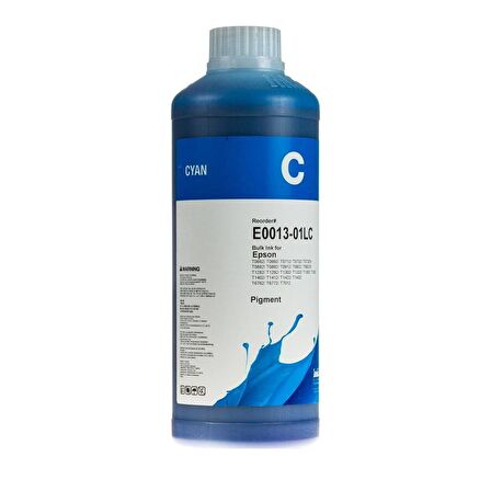 InkTec Epson Muadil 1LT Cyan Pigment Mürekkep (Wf Serisi)(E0013-01LC)