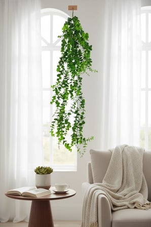 Yapay Çiçek Sarkan Okaliptus Şimşir Yapay Sarmaşık Sarkan Çiçek 90cm