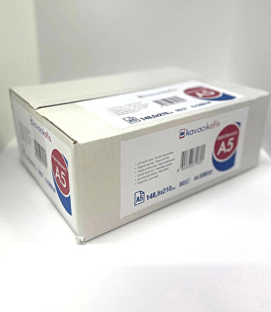 A5 Fotokopi Kağıdı 80 gr Performans 1 Koli 4 Paket (2000 Sayfa)