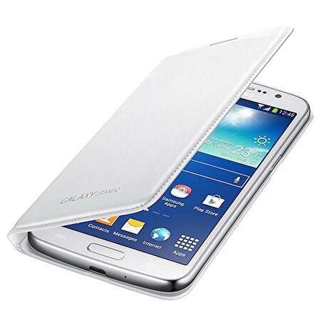 Galaxy Grand 2 G7100 Flip Wallet Kılıf Beyaz EF-WG710BWEGWW